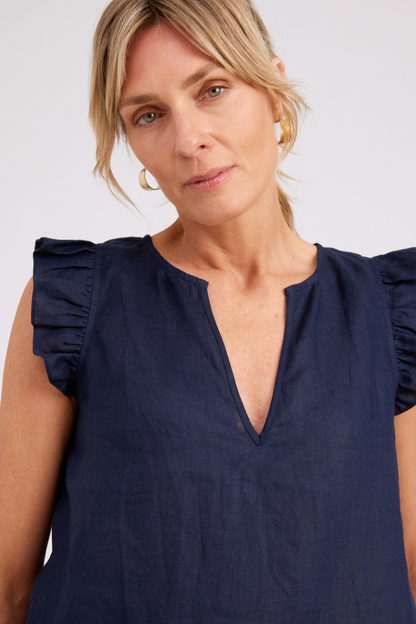 Studio Frill Tank | Navy
