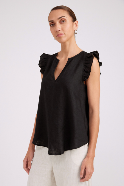 Studio Frill Tank | Black
