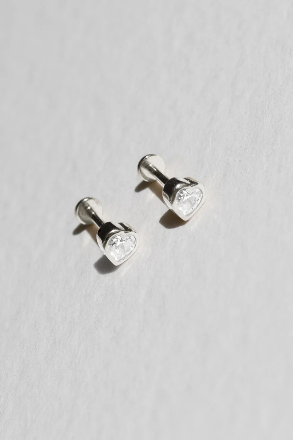 True Love Flat Back Studs | Silver