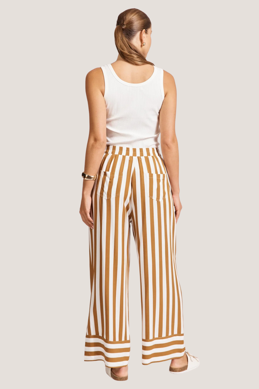 Treville Stripe Pant | Caramel