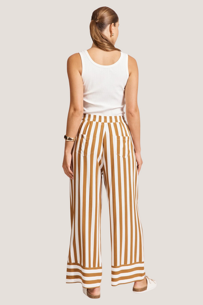 Treville Stripe Pant | Caramel