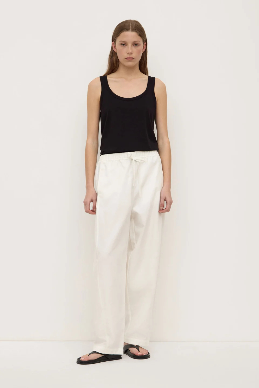 Loxley Cotton Linen Pant | White