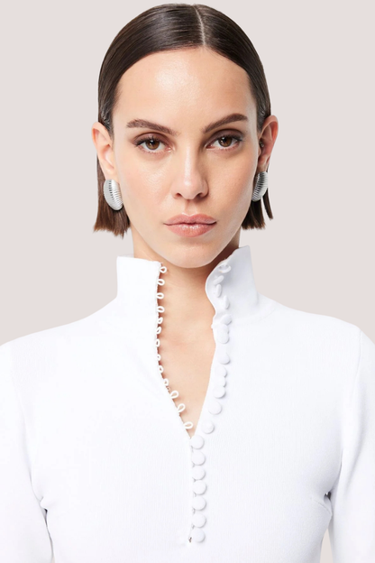 Mayfair Long Sleeve Top | Off White