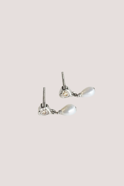 True Love Pearl Studs | Silver