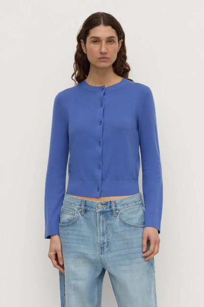 Orina Cotton Cashmere Cardigan | New Blue