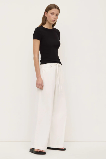 Linley Rib Tee | Black