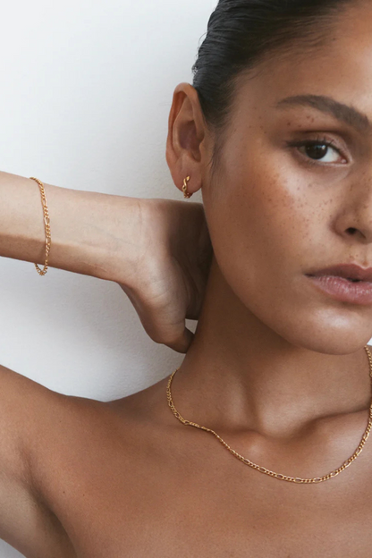Figaro Chain Necklace | Gold