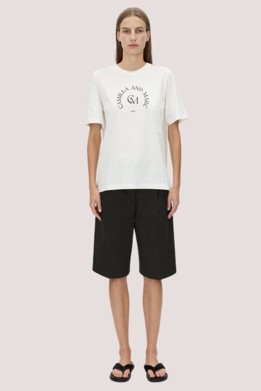 Karine Graphic Tee | Soft White