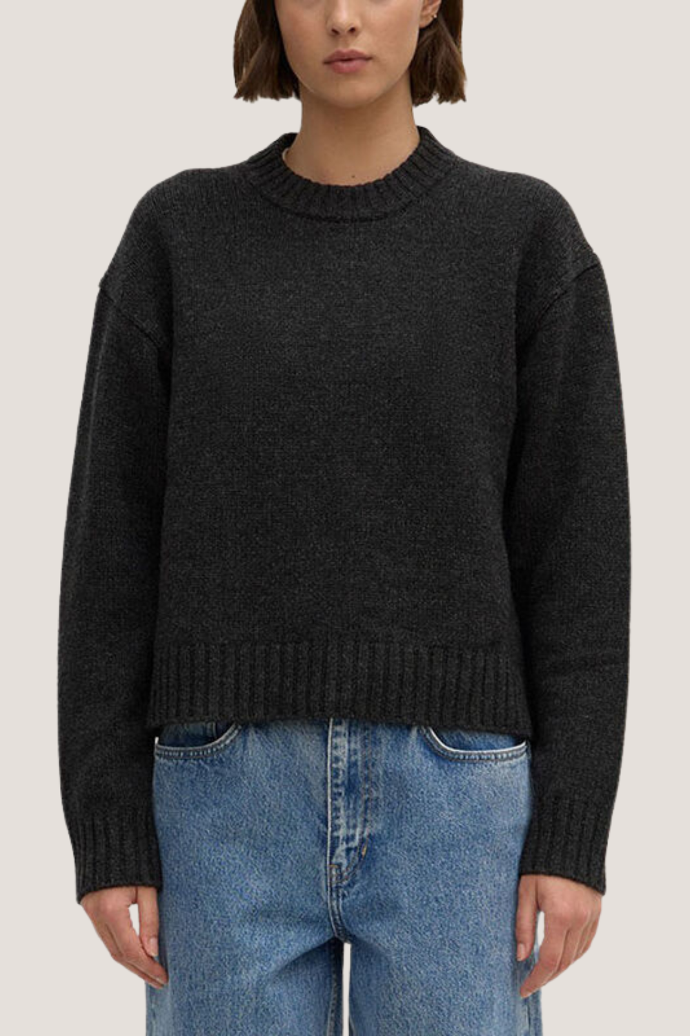 Beau Wool Merino Knit | Charcoal