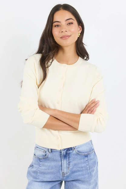 Autograph Butter Soft Fine Gauge Crewneck Cardigan