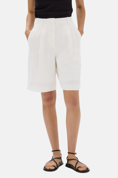 Aria Linen Short | Antique White