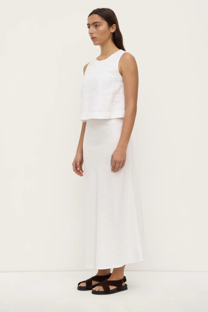 Estelle Linen Top | White