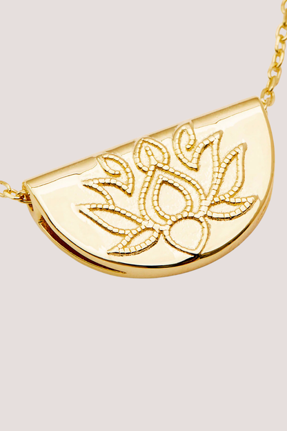 18k Gold Vermeil Lotus Short Necklace