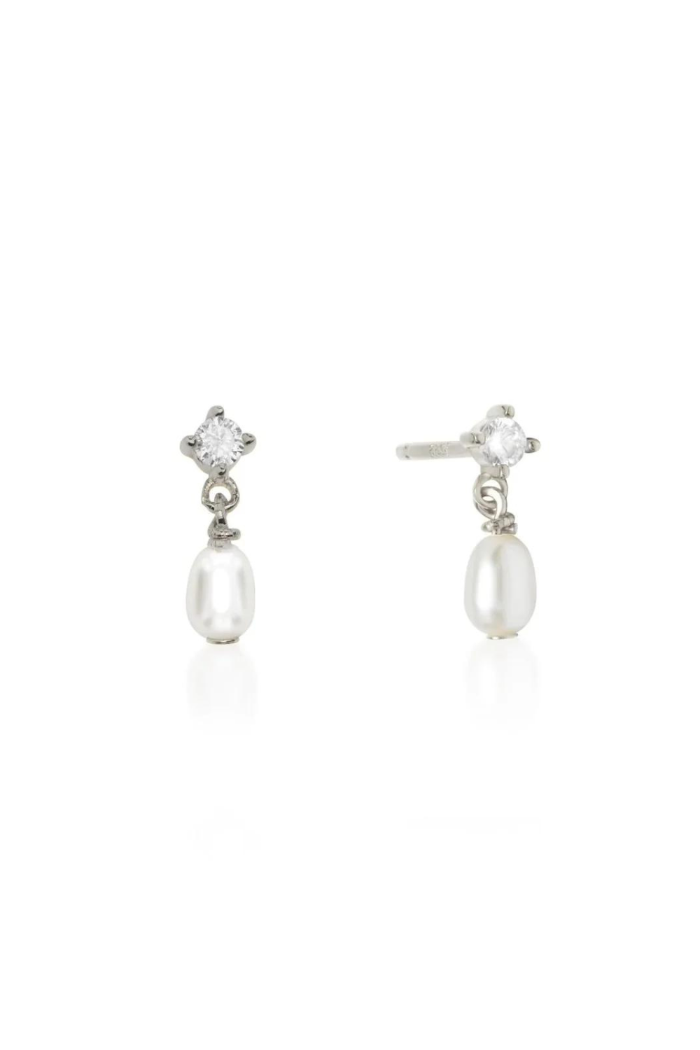 Aspen Mini Drop Earrings | Silver