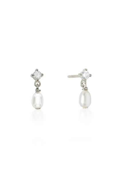 Aspen Mini Drop Earrings | Silver