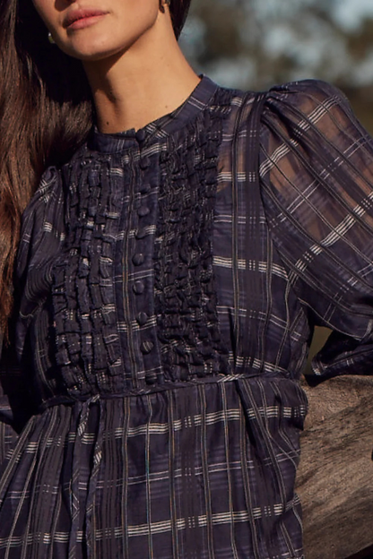 Zeal Dress | Ink Black Check