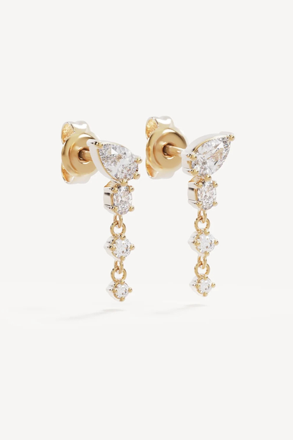 18k Gold Vermeil Guided By The Stars Drop Earrings