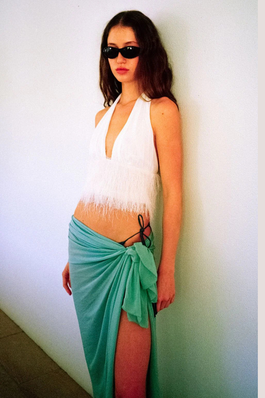 Finley Halter Top White