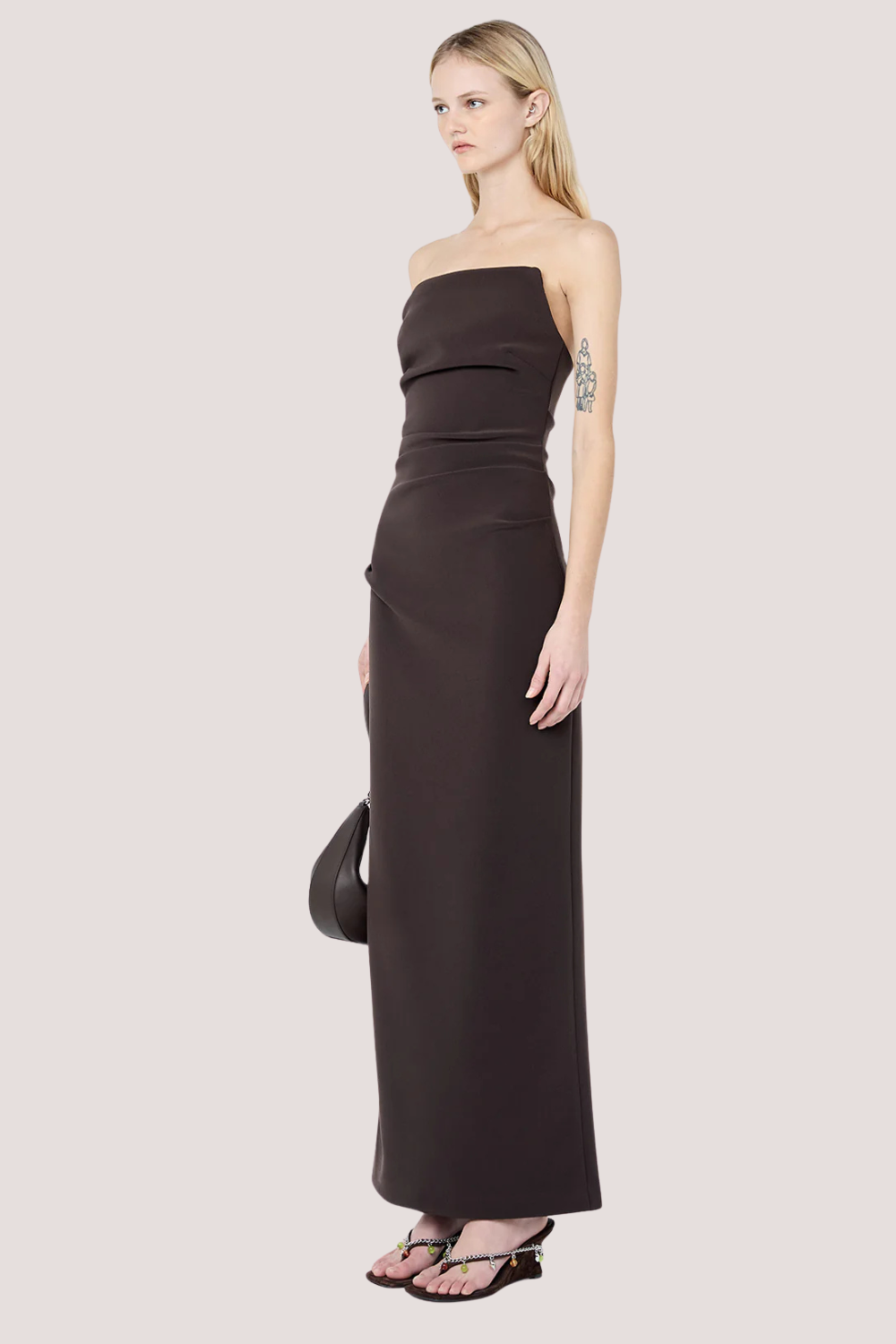 Lior Strapless Dres | Espresso