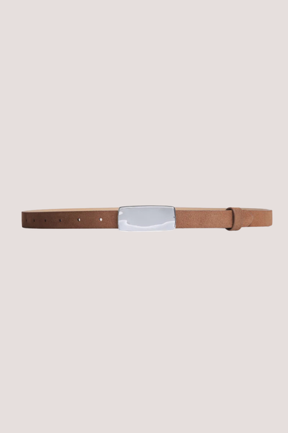 Plate Belt | Mocha Mousse/Silver