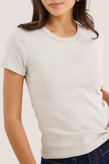 Study Stone Rib Longer Baby Tee