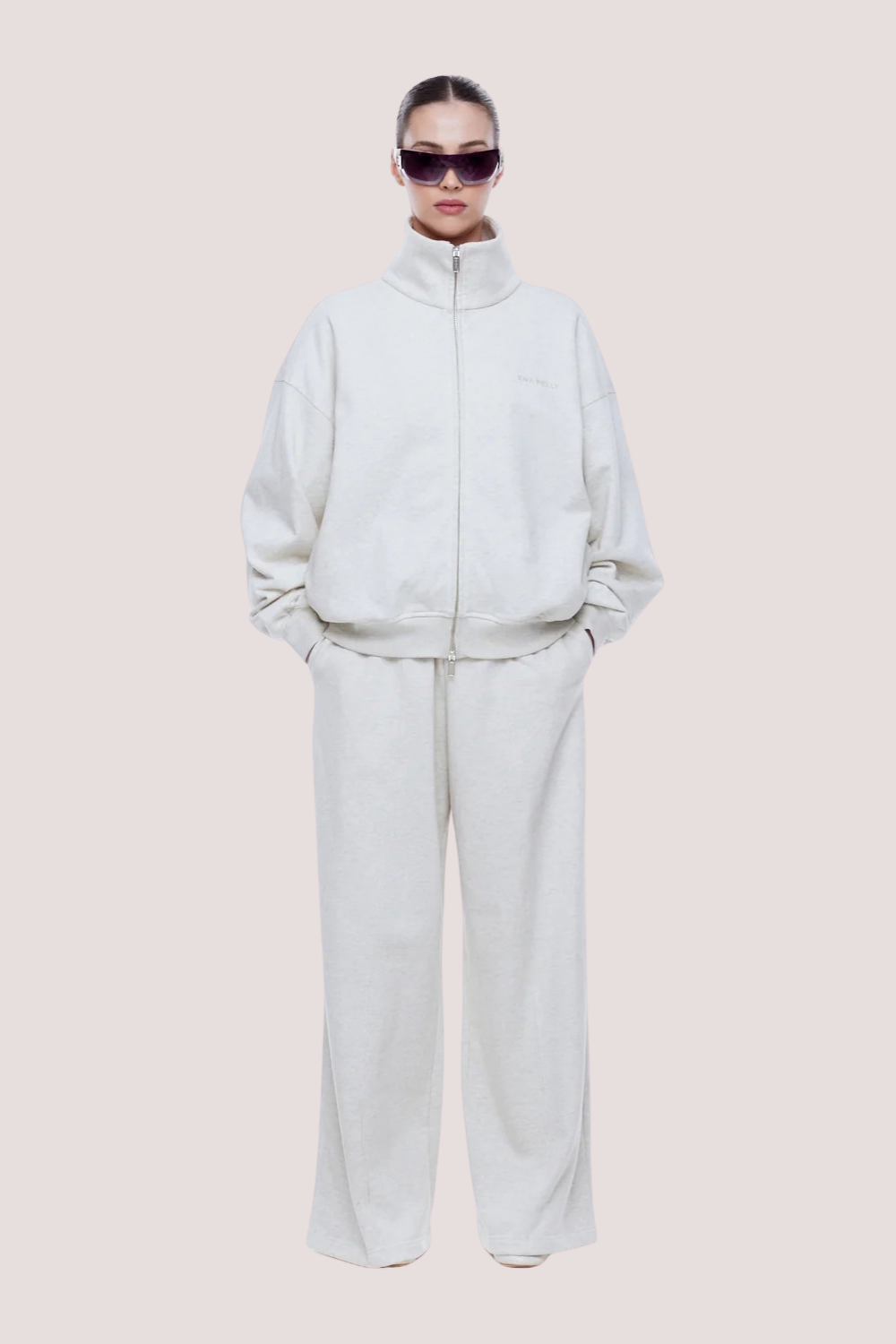 Paris Terry Track Pant | Oat Marle
