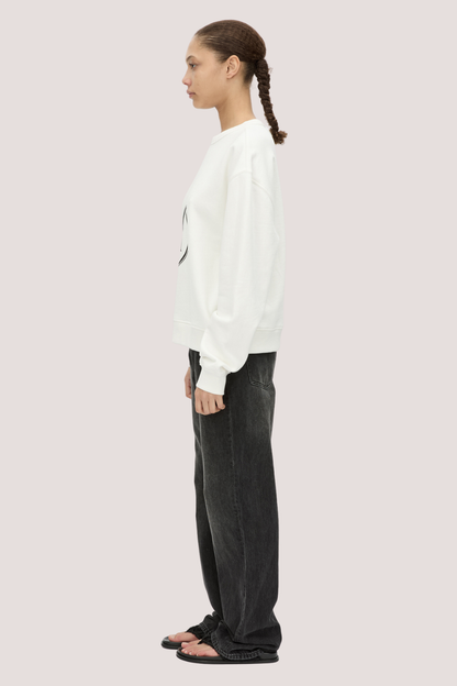 Bonnie Large Graphic Sweater | Soft White/Black