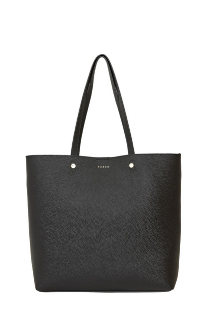 Carter Tote | Black + Taupe
