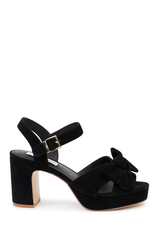 Zsa Zsa Heel | Black Suede Leather