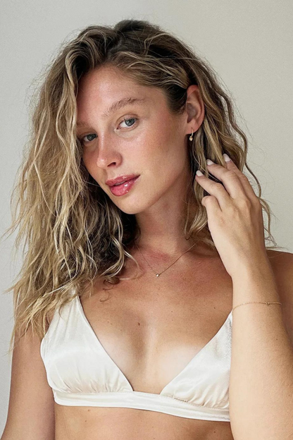 Mini Heart Hoops | Silver