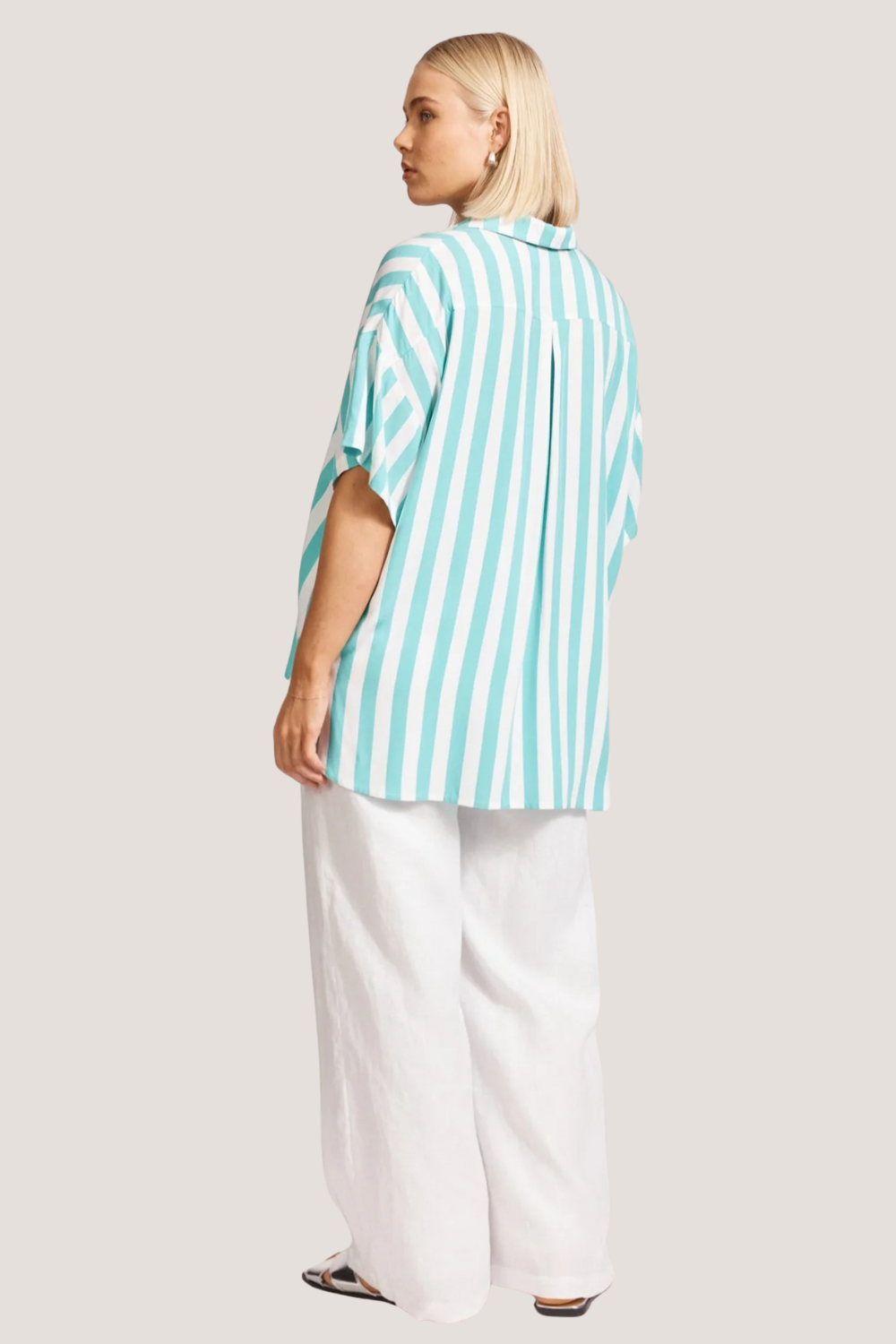 Treville Stripe Shirt | Aqua