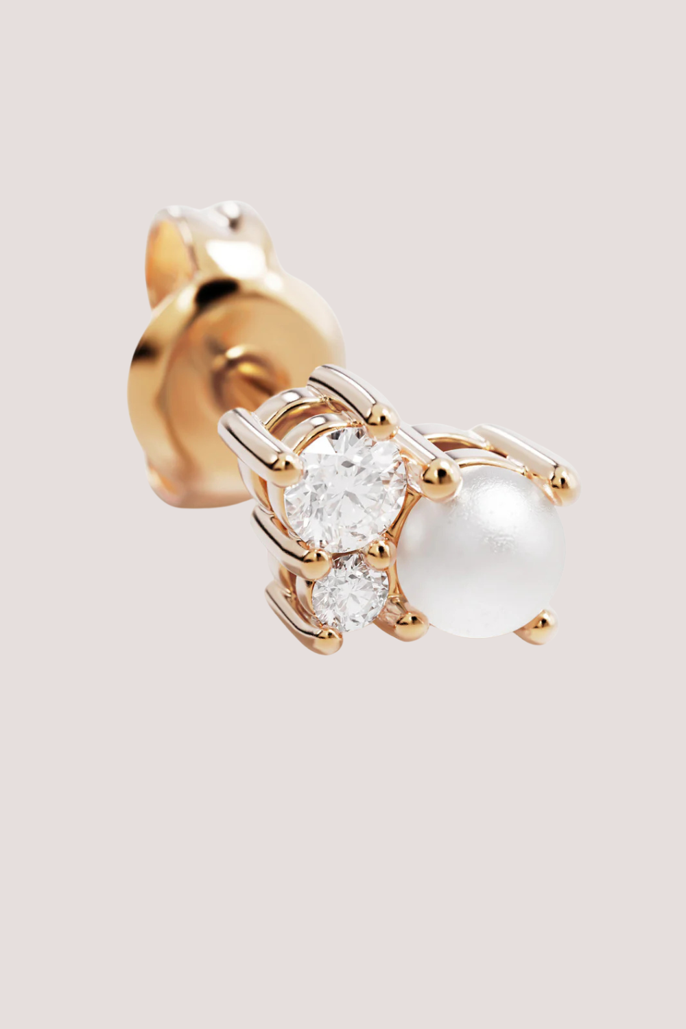 18k Gold Vermeil Love in Stillness Pearl Stud Earrings