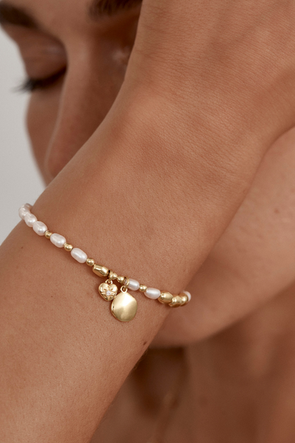 18k Gold Vermeil Love Unbound Pearl Bracelet