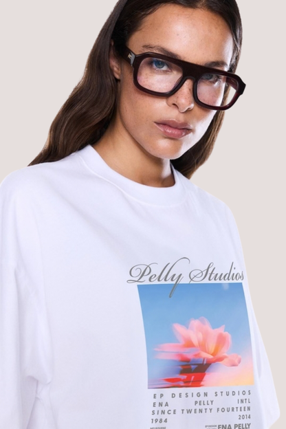Maeve Relaxed Tee | Vintage White/Pelly Studios