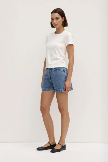 Lyla Cap Sleeve Tee | Antique White