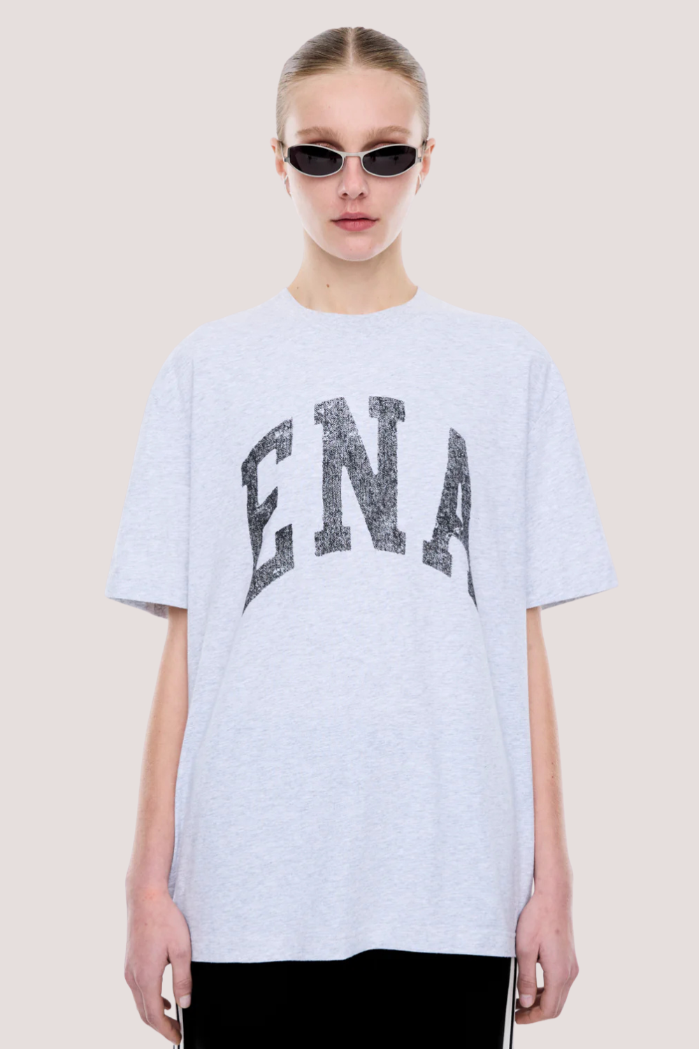 Jessie Oversized Tee College | Mid Grey