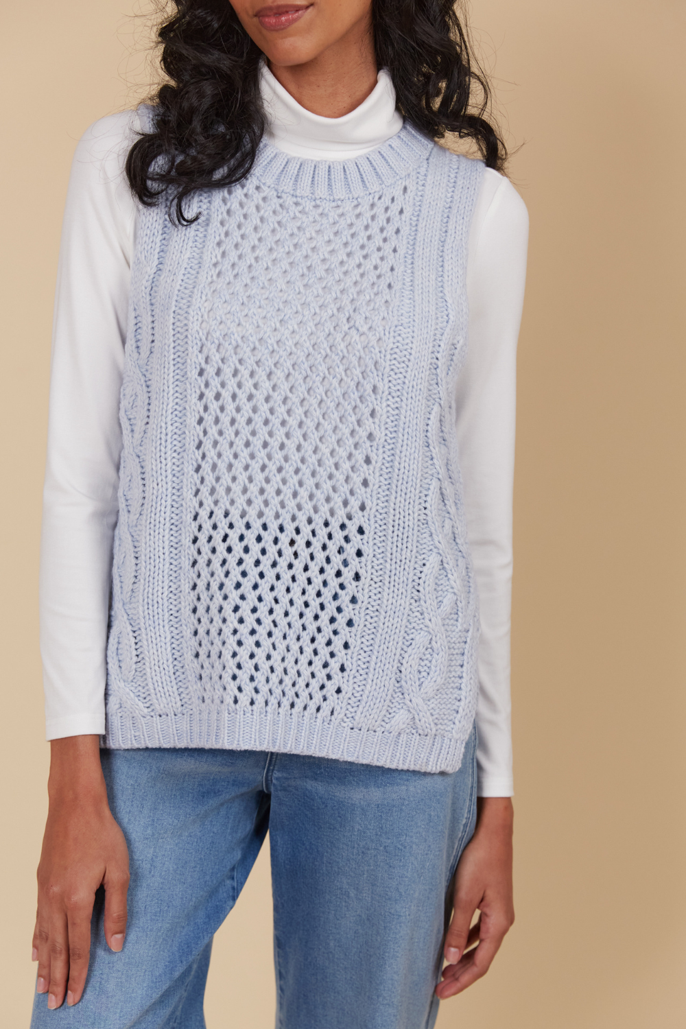 Luna Knit Vest | Sky