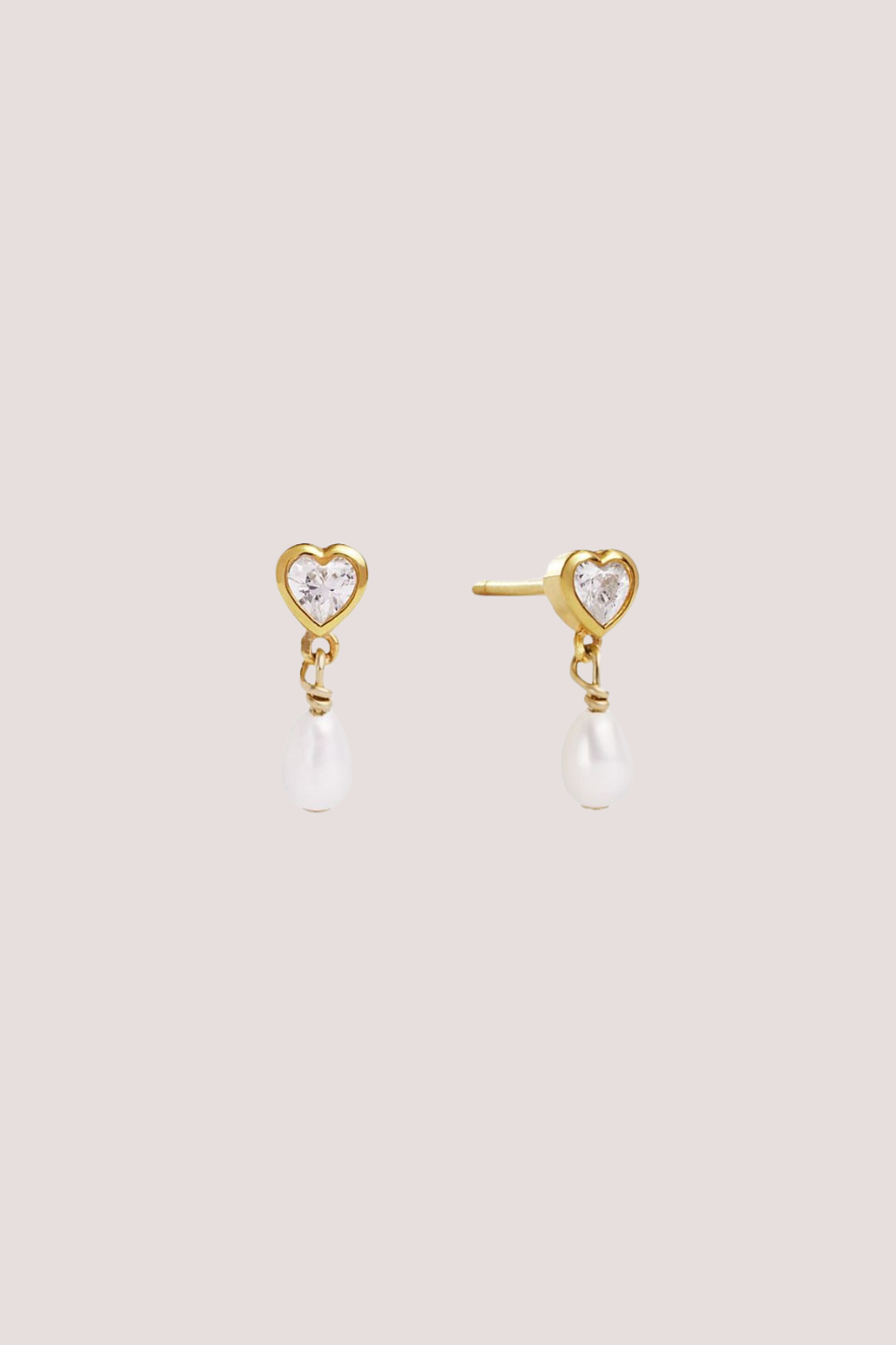 True Love Pearl Studs | Gold