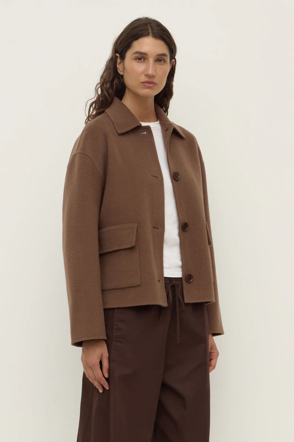 Mya Wool Jacket | Milk Chocolate