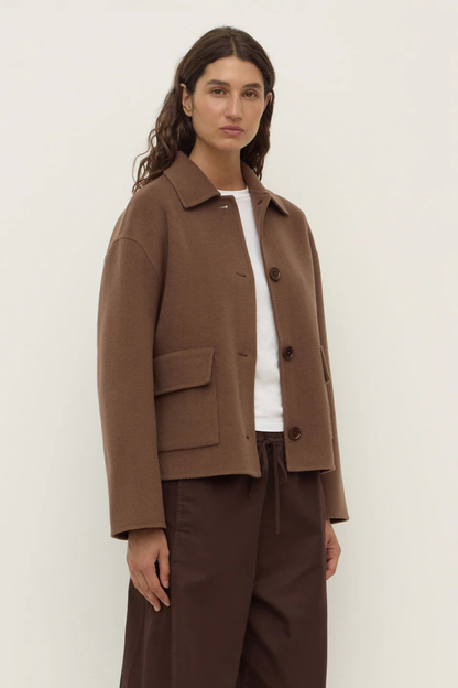 Mya Wool Jacket | Milk Chocolate