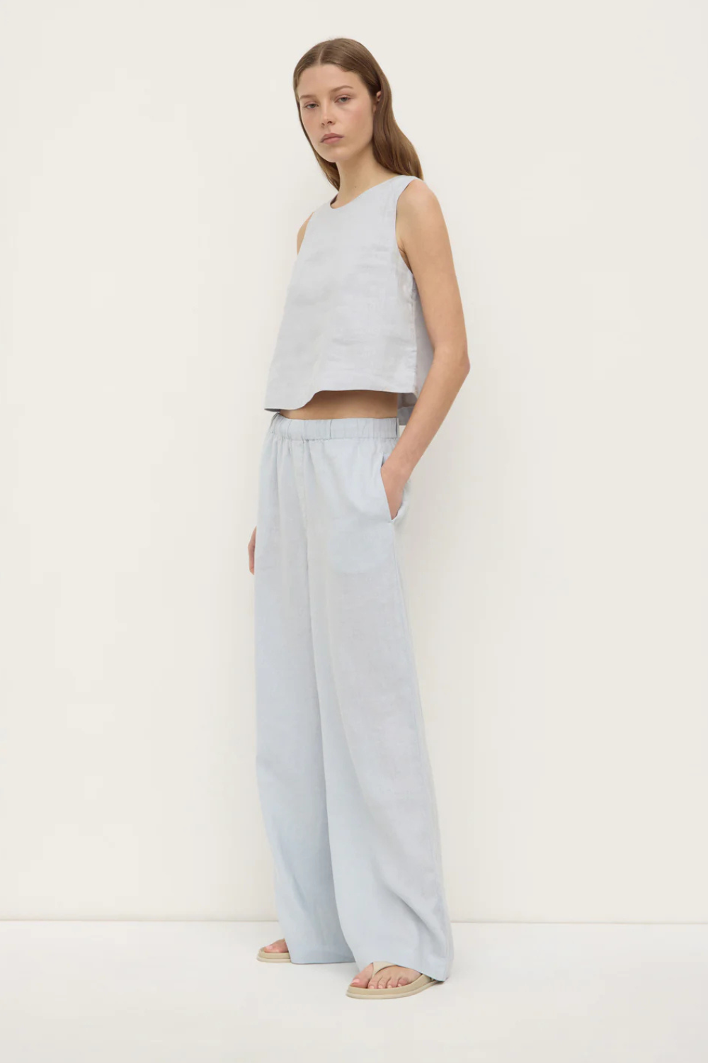 Estelle Linen Top | Cloud