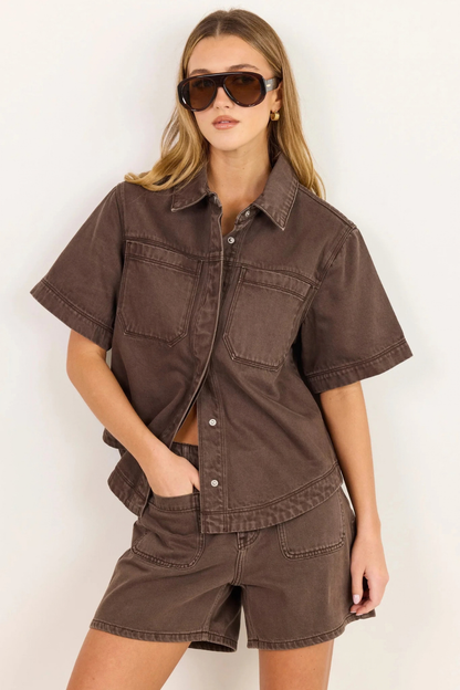 Significant Mocha Pocket Front Shorts