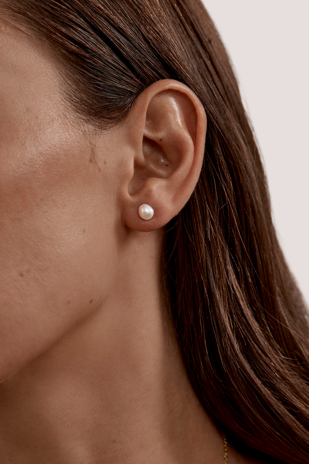18k Gold Vermeil Under The Moonlight Pearl Stud Earrings