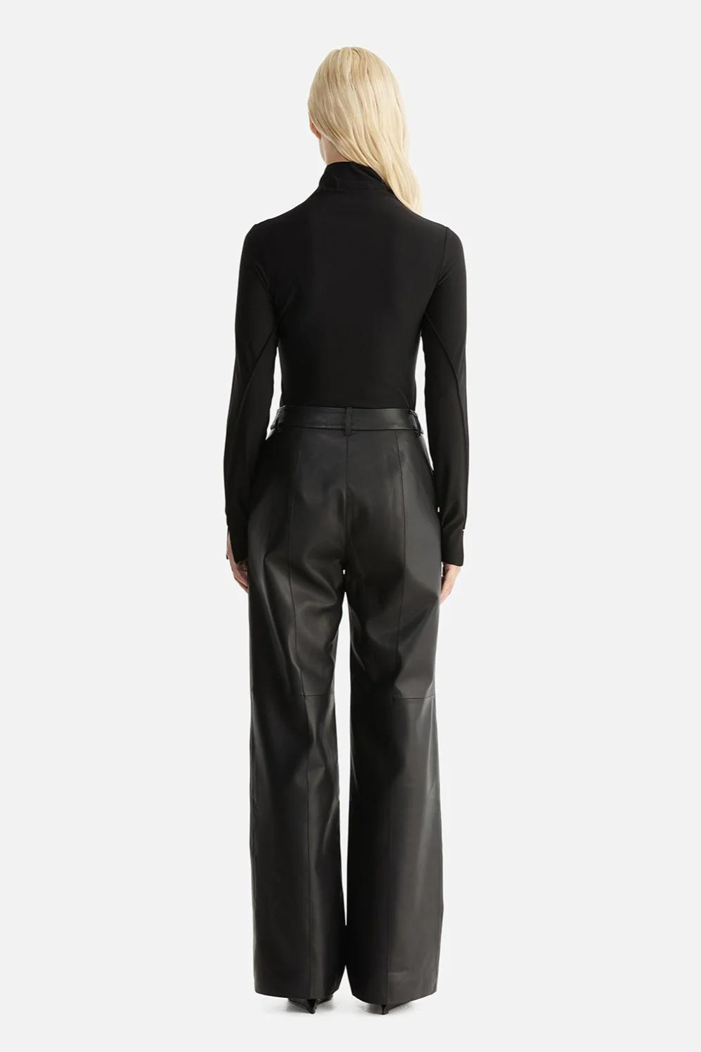 Core Relaxed Leather Pant | Black