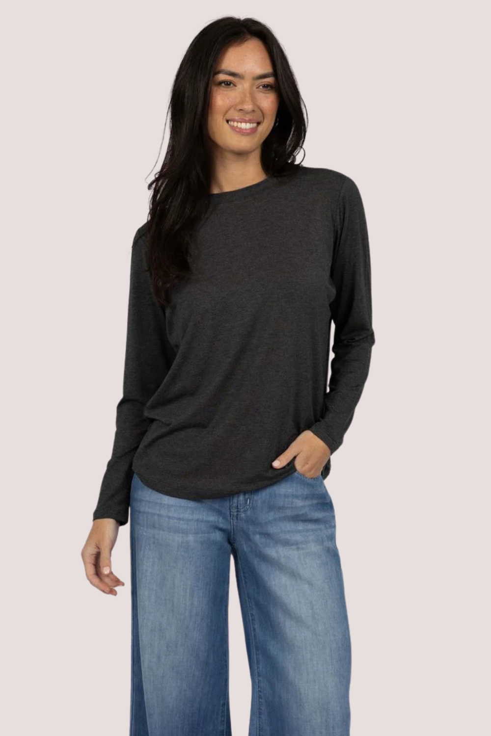 Prophency L/S Tee | Charcoal