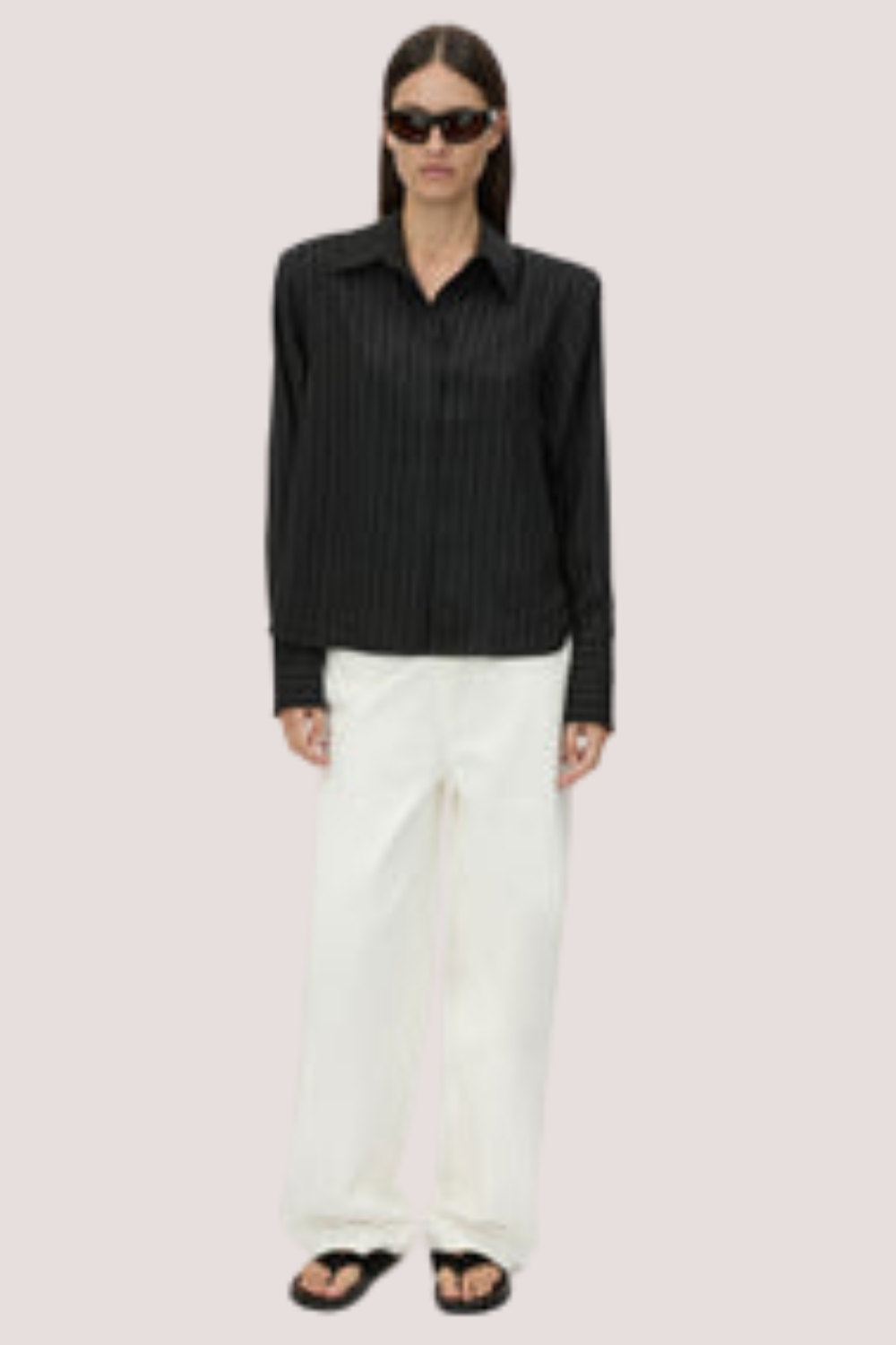 Varda Shirt | Black Cream Stripe