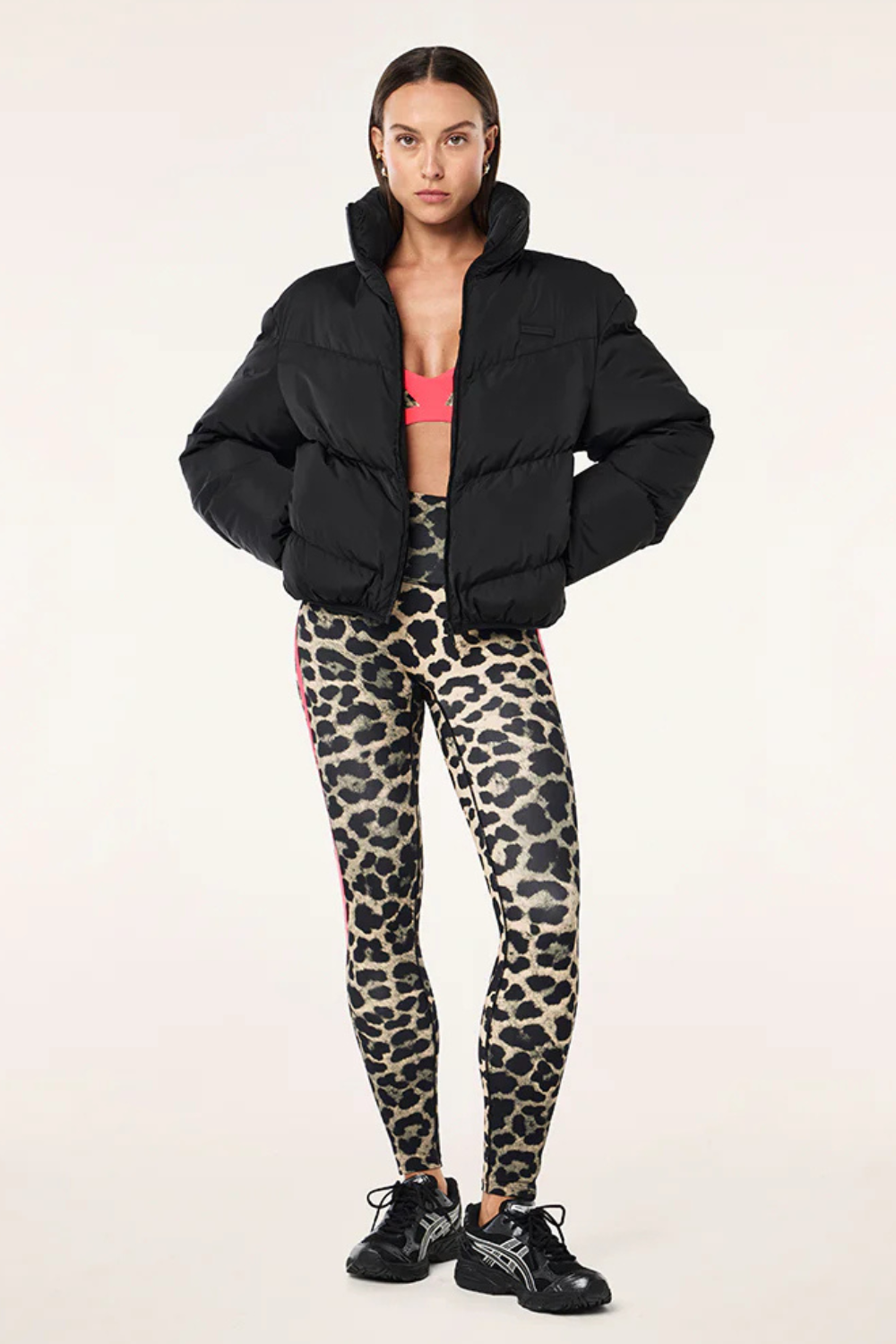 Highgate Full Length Legging | Leopard/Diva Pink