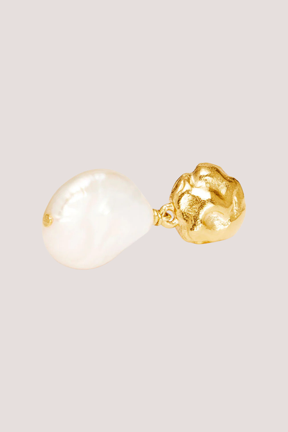 18k Gold Vermeil Endless Grace Pearl Drop Earrings