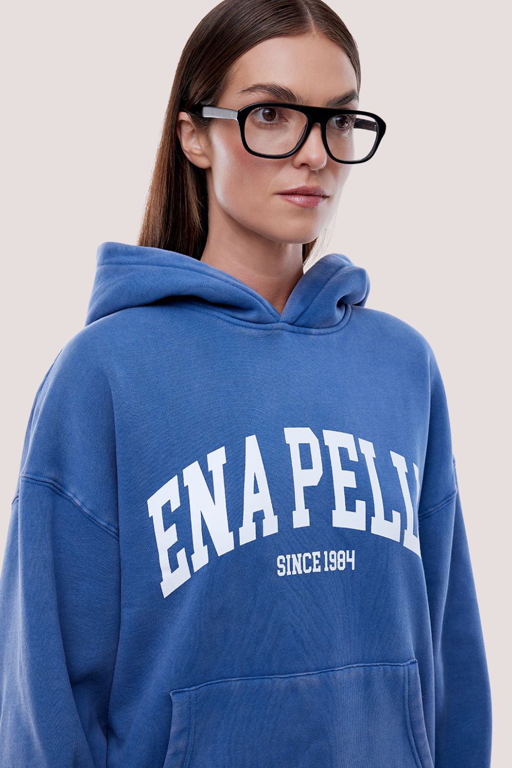 Varsity Hoodie | Washed Indigo