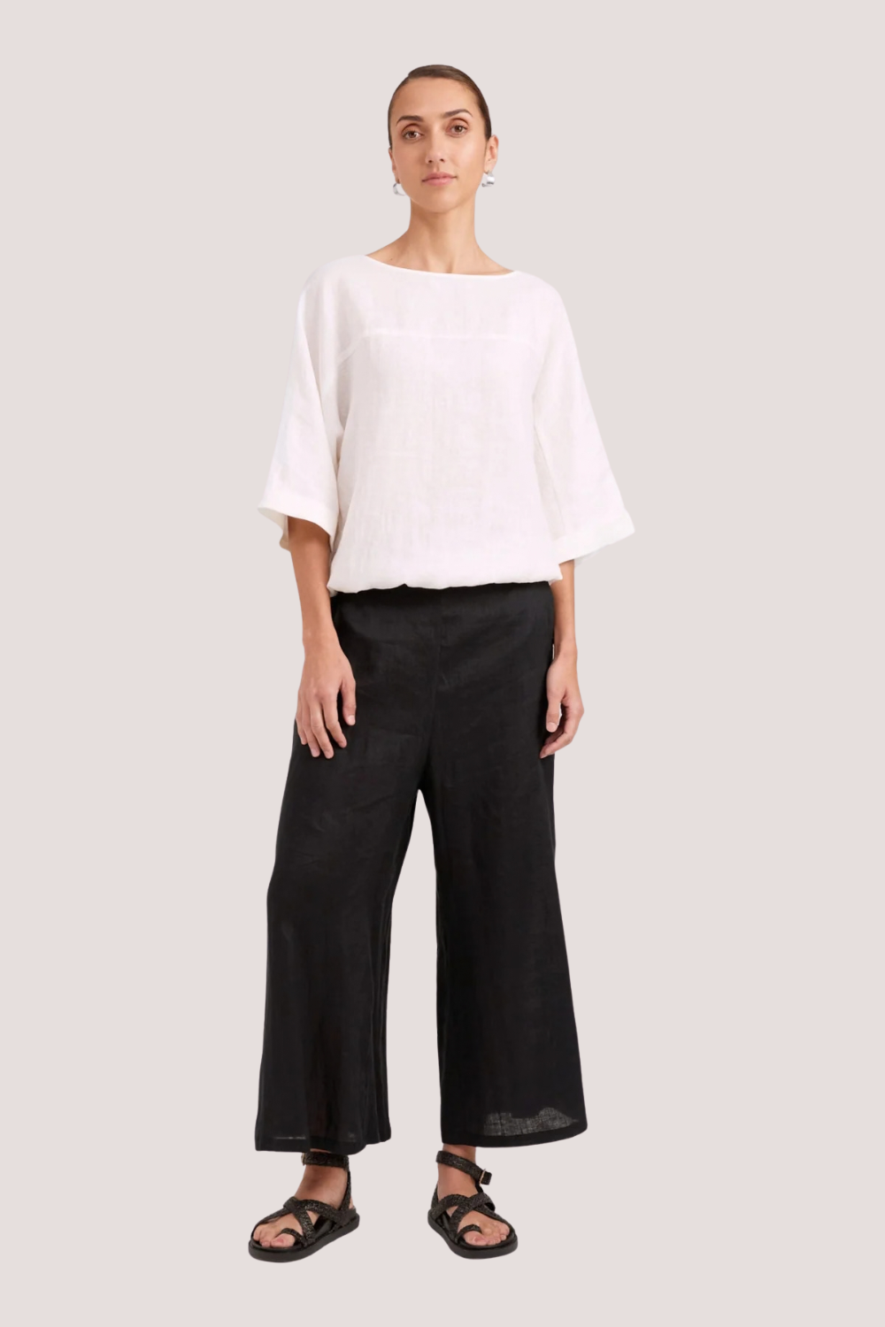 Studio Button Top/Jacket White